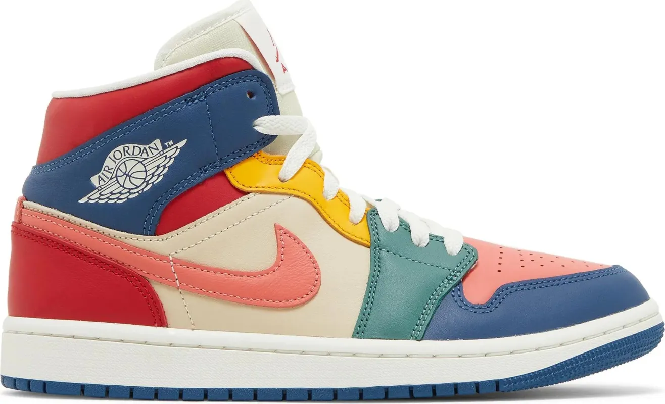 Air Jordan Women's Retro 1 Mid Se 'Multi Color (2022)' - Dn3738-400 sold by Zulily