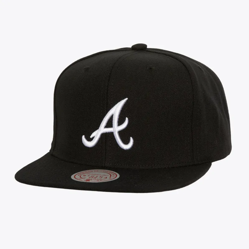 Mitchell & Ness Men's Mlb Evergreen Black White Snapback Braves sold by Zulily