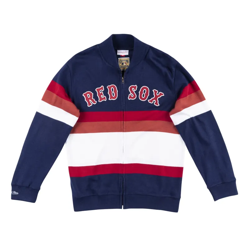 Mitchell & Ness Men's Mlb Front Stripe Full Zip Sweater Boston Red Sox sold by Zulily