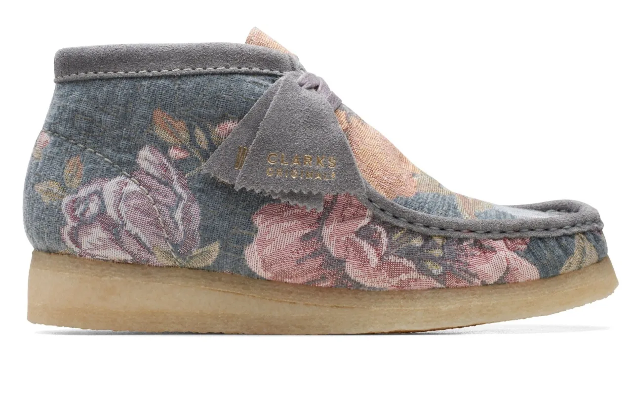 Clarks Men's Wallabee Boot Blue Floral sold by Zulily