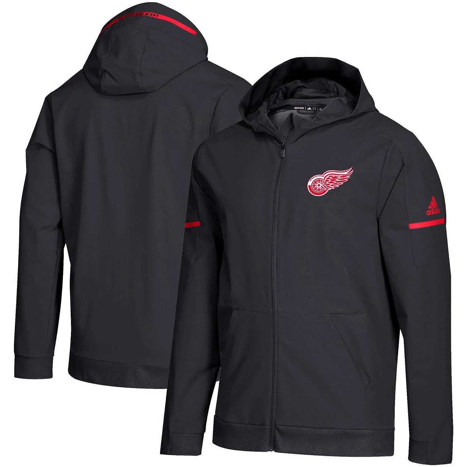 adidas Men's Nhl Detroit Red Wings Woven Full Zip Hoodie - D77159 sold by Zulily product image thumbnail 3