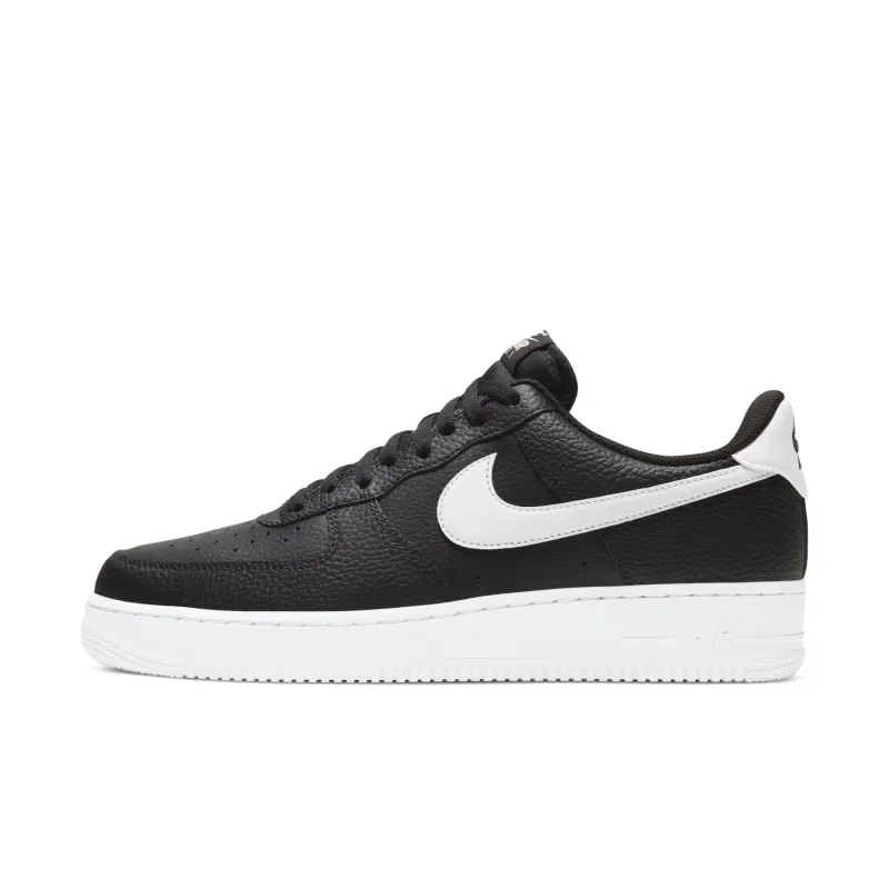 Nike Men's Air Force 1 Low '07 'Black White Pebbled Leather' - Ct2302-002 sold by Zulily