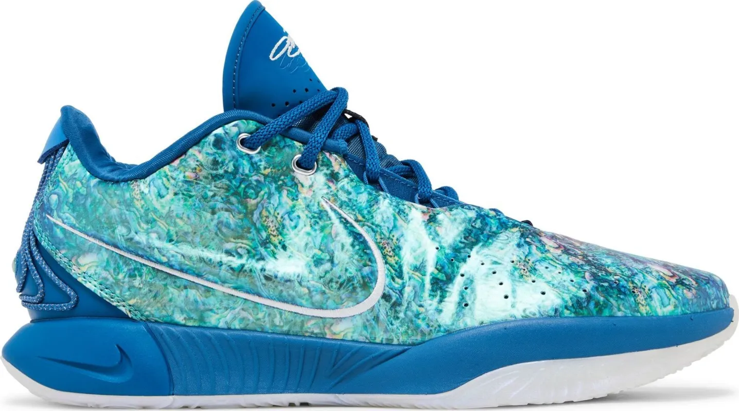 Nike Men's Lebron Xxi "Abalone" - Industrial Blue/Metallic Silver - Fn0708-400 sold by Zulily