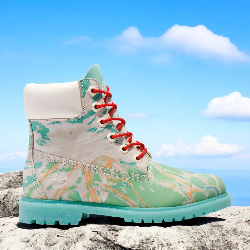 Timberland Women's Ski School 6 Inch Premium Boot 'Trail Maps - Blue Green Nubuck' - Tb0A5Qbn959 sold by Zulily