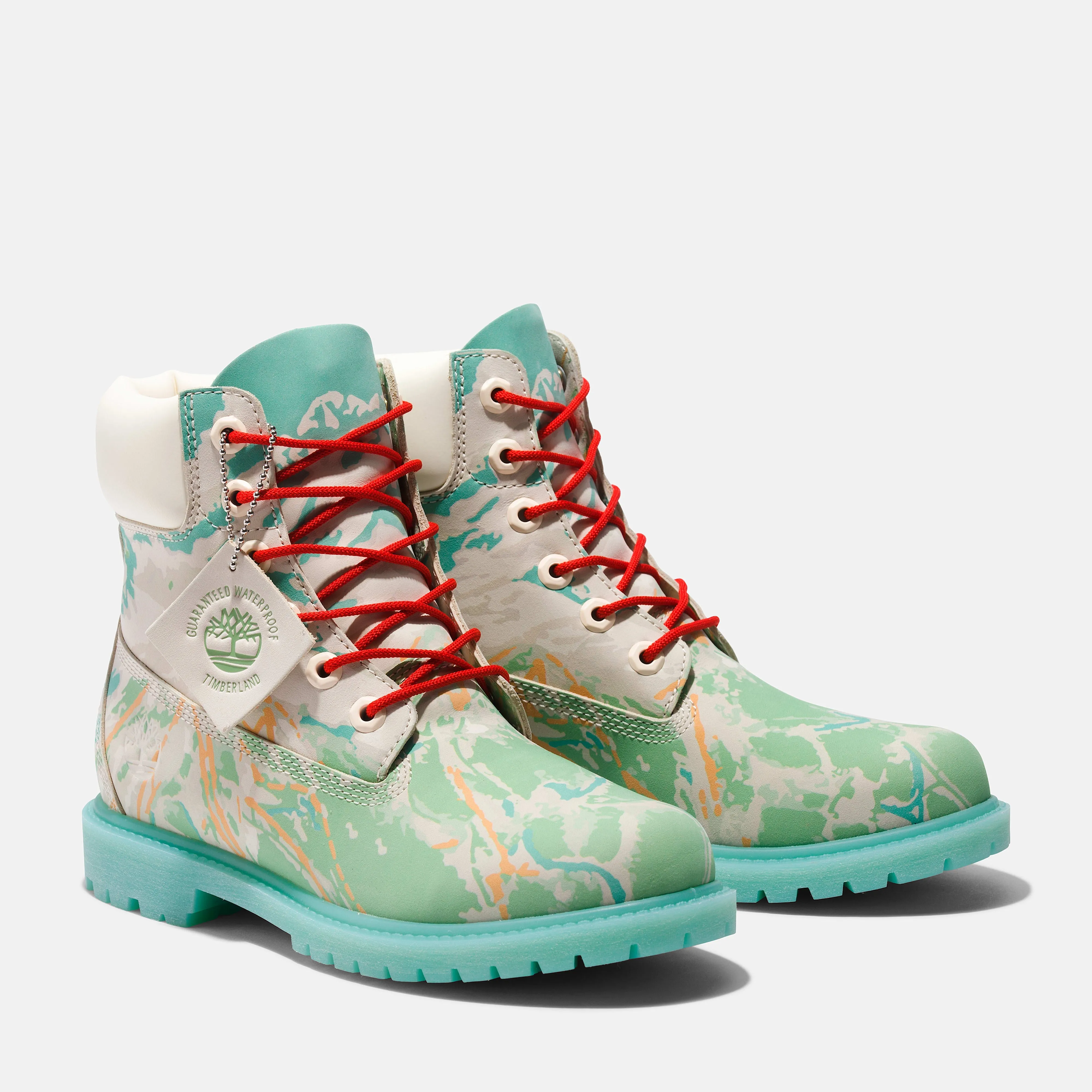 Timberland Women's Ski School 6 Inch Premium Boot 'Trail Maps - Blue Green Nubuck' - Tb0A5Qbn959 sold by Zulily product image thumbnail 3