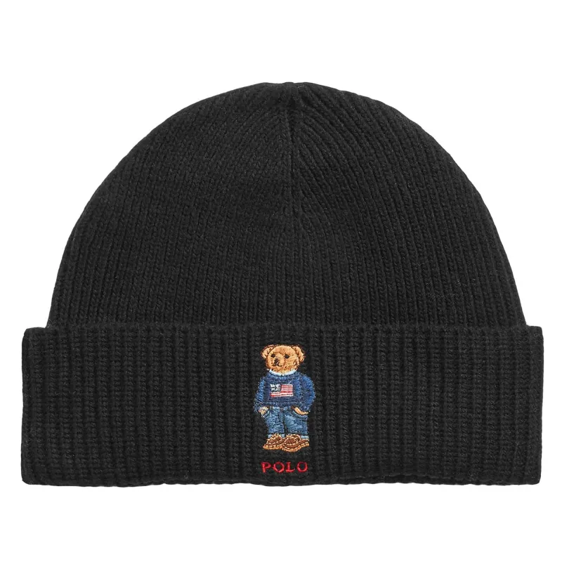Polo Ralph Lauren Men's Solid Flag Bear Beanie - Pc0825-001 sold by Zulily