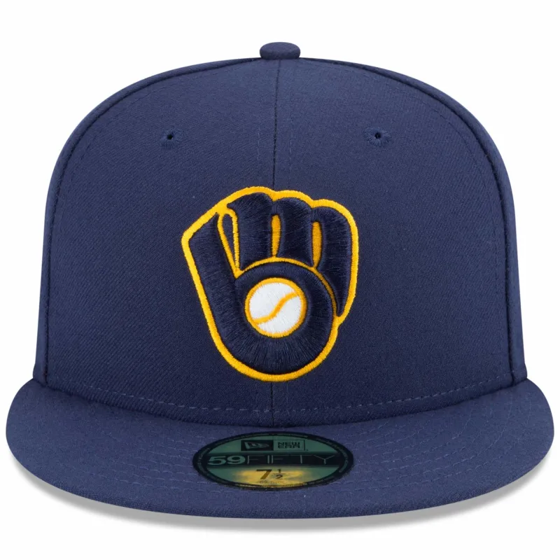 New Era Men's Mlb Authentic Collection On Field 59Fifty Fitted Cap Milwaukee Brewers - 70361063 sold by Zulily