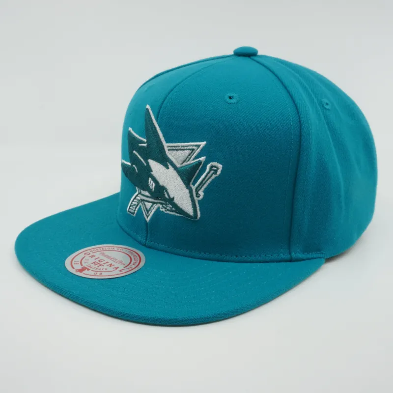 Mitchell & Ness Men's Nhl Back To Basics Snapback Sharks - Teal sold by Zulily