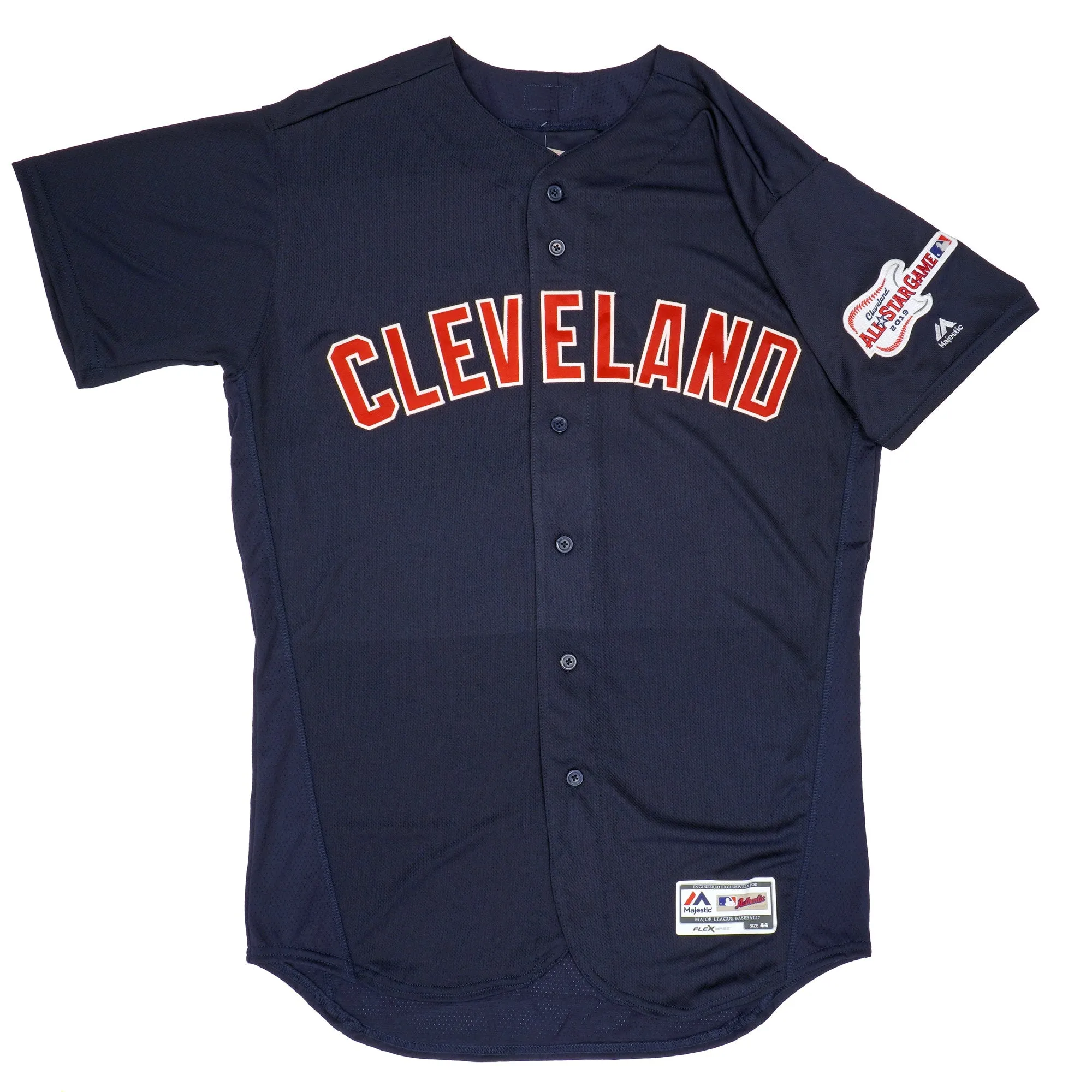 Majestic Men's Mlb Cleveland Indians Authentic On Field Flex Base Jersey - Navy Alternate sold by Zulily