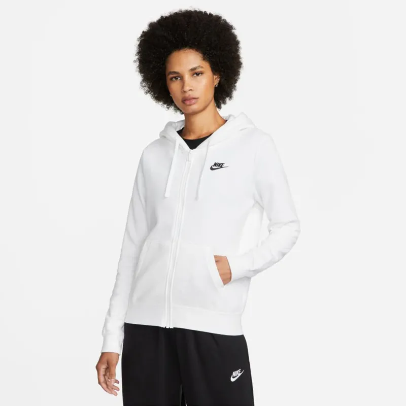 Nike Women's Sportswear Club Fleece Full-Zip Hoodie - Dq5471-100 sold by Zulily