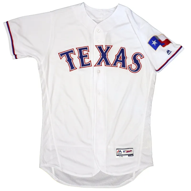 Majestic Men's Mlb Texas Rangers Authentic On Field Flex Base Jersey - Home White sold by Zulily