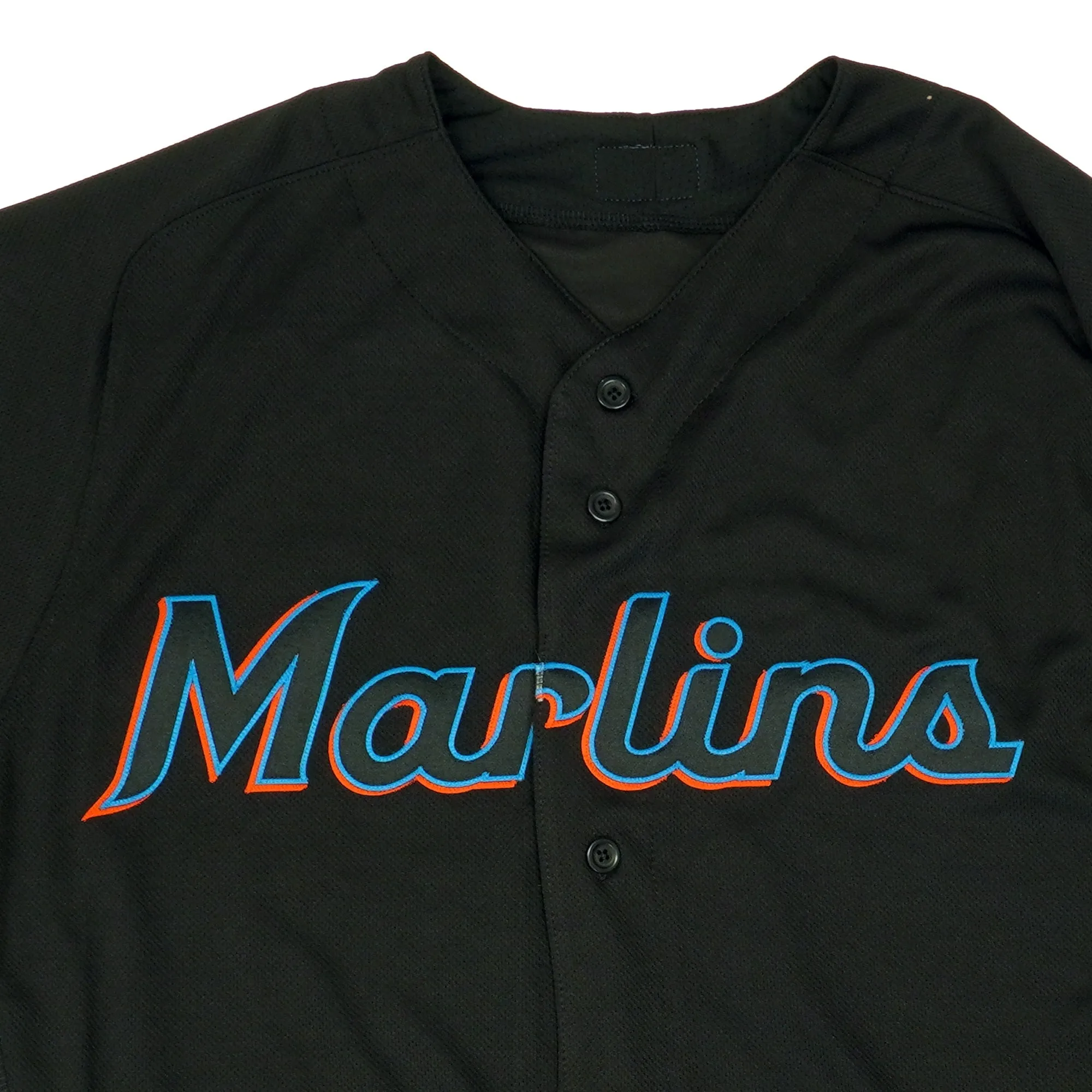 Majestic Men's Mlb Miami Marlins Authentic On Field Flex Base Jersey - Black Alternate sold by Zulily product image thumbnail 2