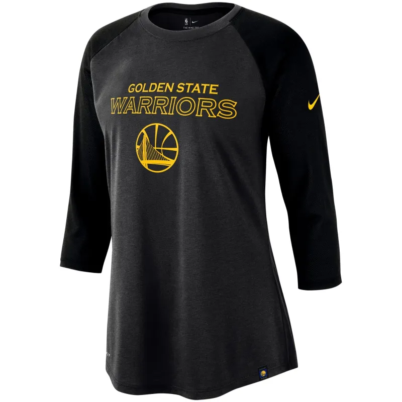 Nike Women's Nba Golden State Warriors Wordmark 3/4-Sleeve Raglan - Aq6085-060 sold by Zulily
