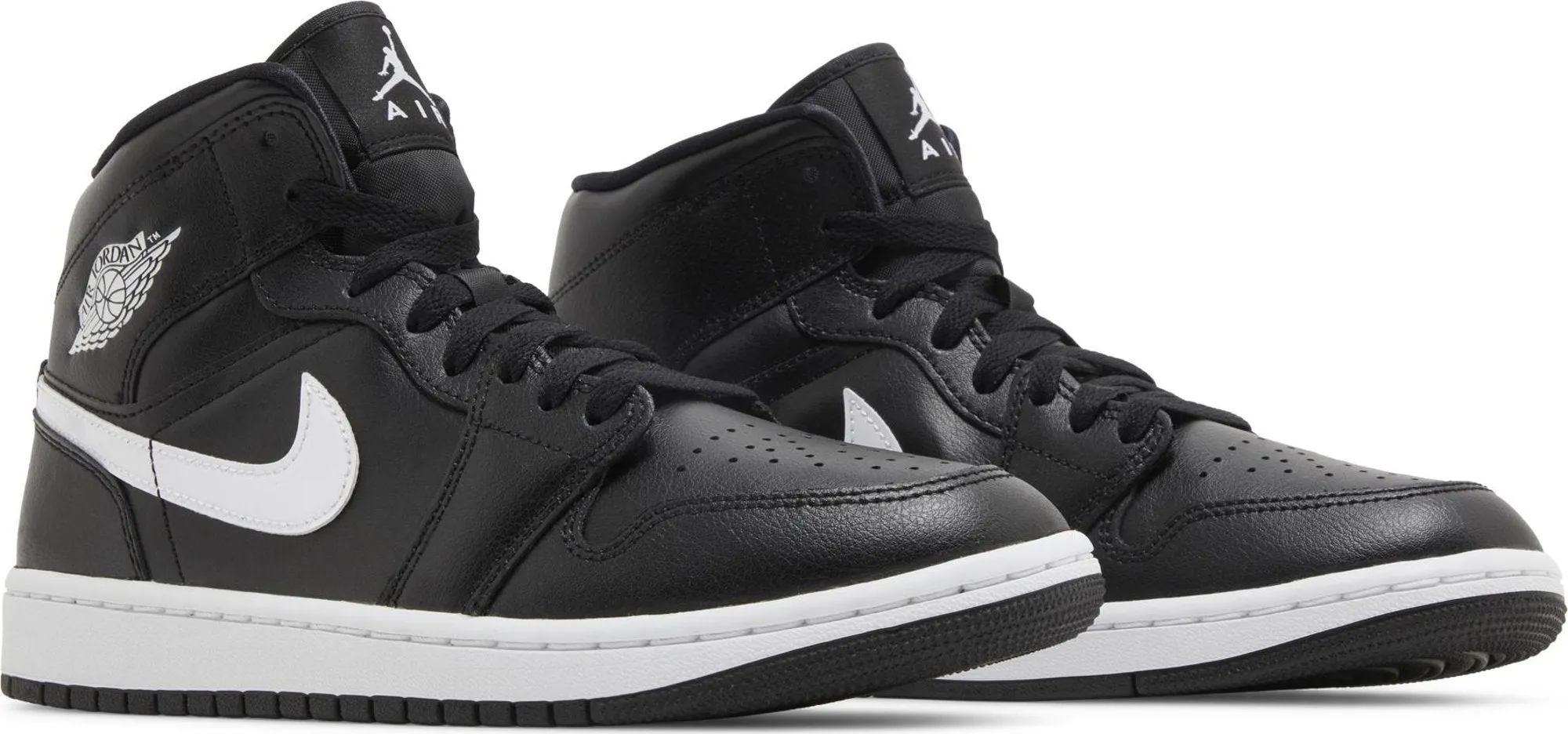 Air Jordan Women's Retro 1 Mid 'Black White' - Dv0991-001 sold by Zulily product image thumbnail 2