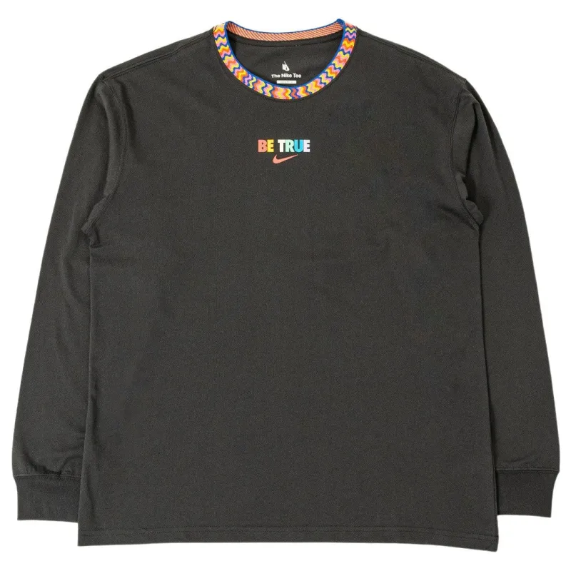 Nike Men's Be True Long Sleeve Tee Shirt 'Black' - Fd0861-060 sold by Zulily