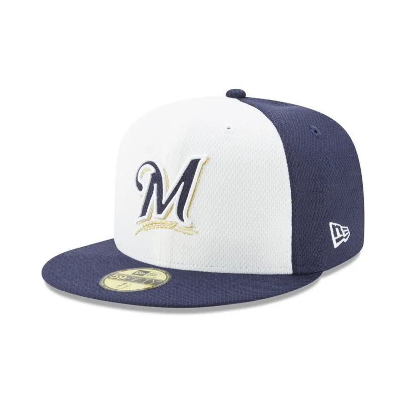 New Era Men's Mlb Diamond Era 59Fifty Fitted Cap Milwaukee Brewers - 10757138 sold by Zulily
