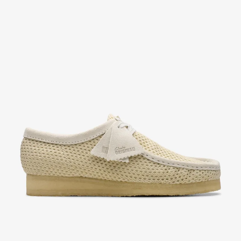 Clarks Men's Wallabee - Off White Mesh sold by Zulily