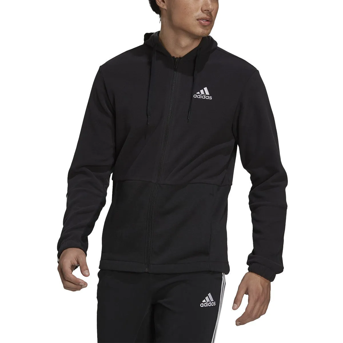 adidas Men's Essentials Polar Fleece Giant Logo Full-Zip Hoodie - Gv5297 sold by Zulily product image thumbnail 5