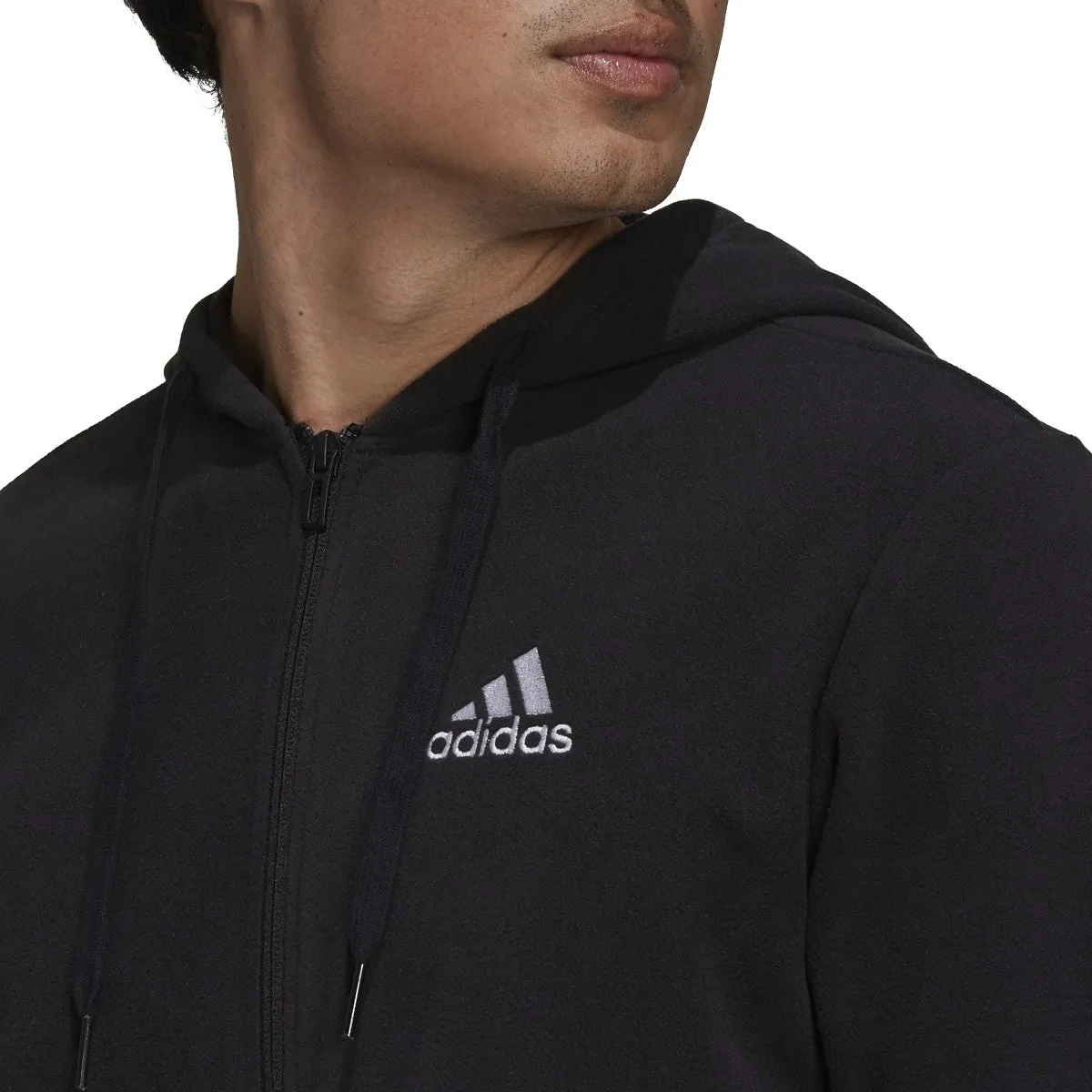 adidas Men's Essentials Polar Fleece Giant Logo Full-Zip Hoodie - Gv5297 sold by Zulily product image thumbnail 4