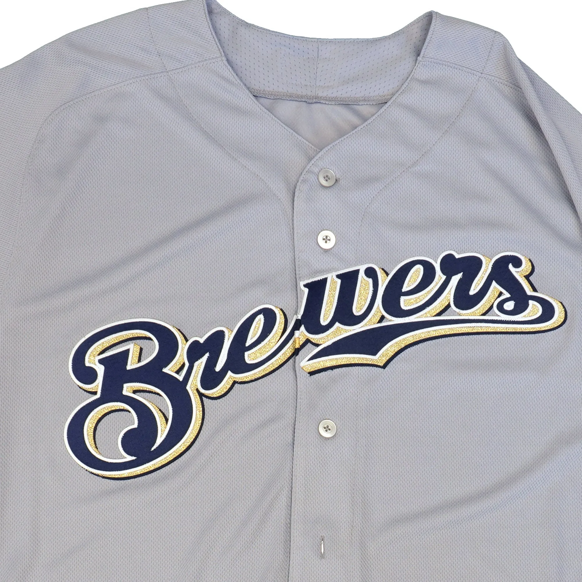 Majestic Men's Mlb Milwaukee Brewers Authentic On Field Flex Base Jersey - Road Gray sold by Zulily product image thumbnail 2