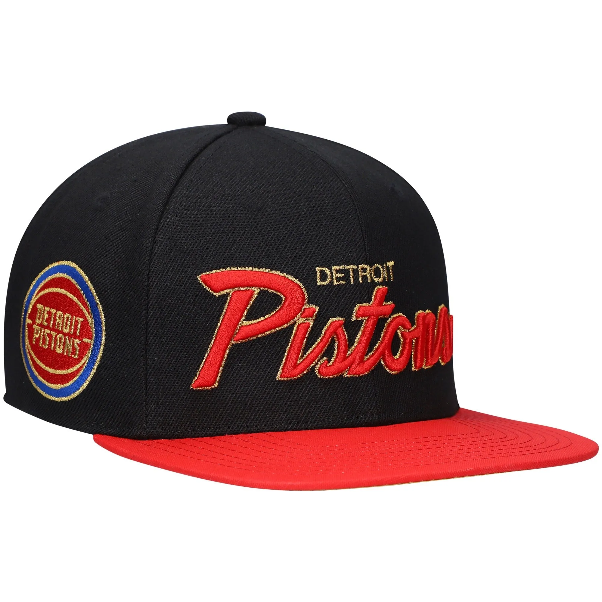 Mitchell & Ness Men's Nba 75Th Gold Snapback Pistons - Black sold by Zulily product image thumbnail 3