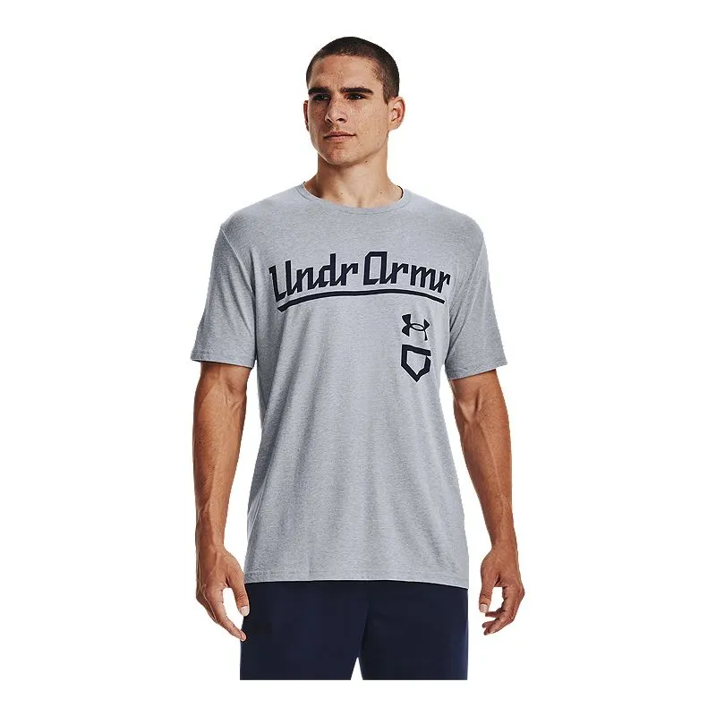 Under Armour Men's Baseball Script T Shirt - 1377613-035 sold by Zulily