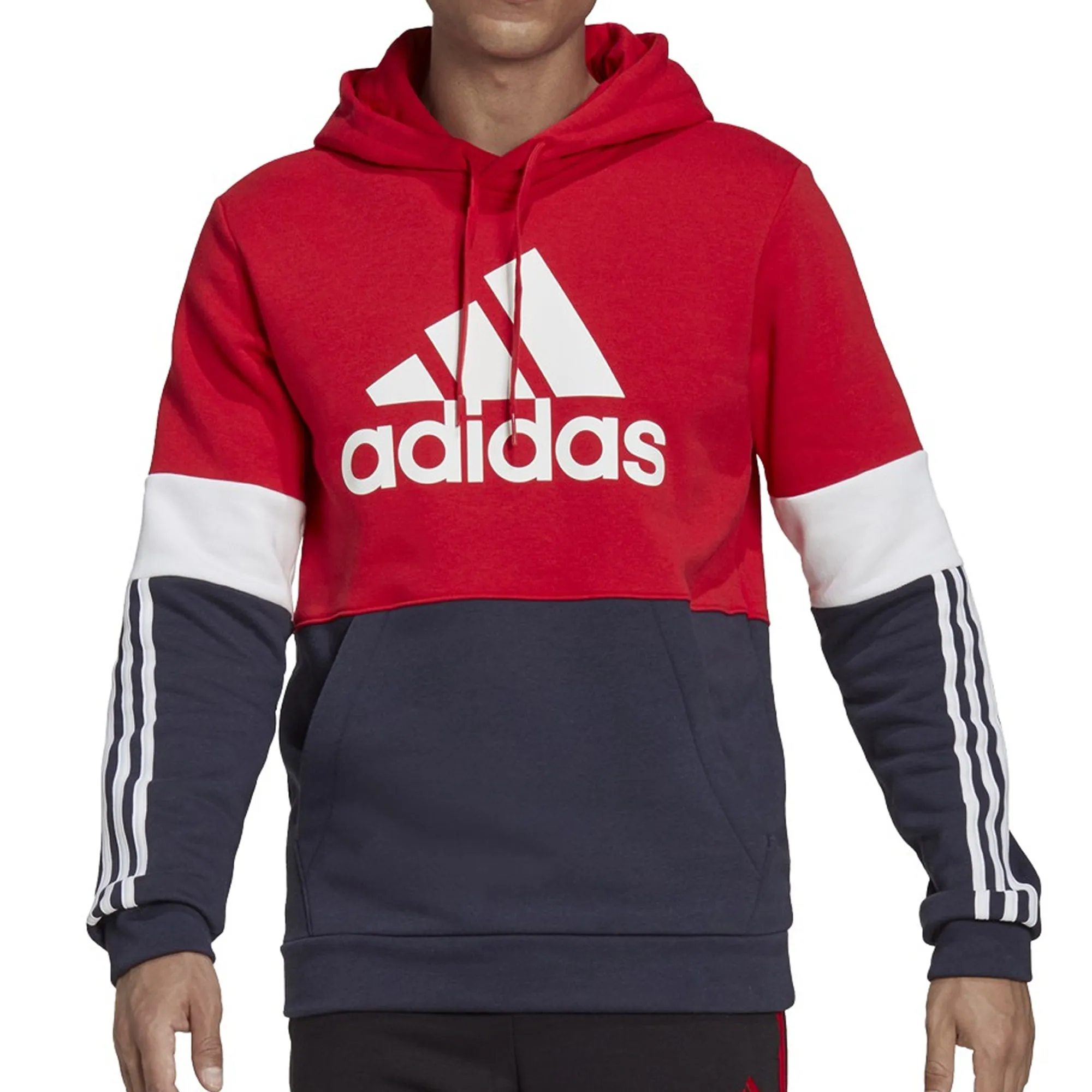 adidas Men's Essentials Fleece Colorblock Hoodie - H58980 sold by Zulily