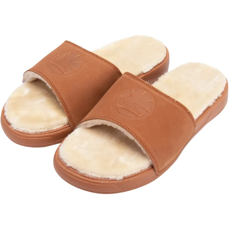 Islide Men's Nba Golden State Warriors Nubuck Faux Fur Slides - Warriorsnubuck sold by Zulily