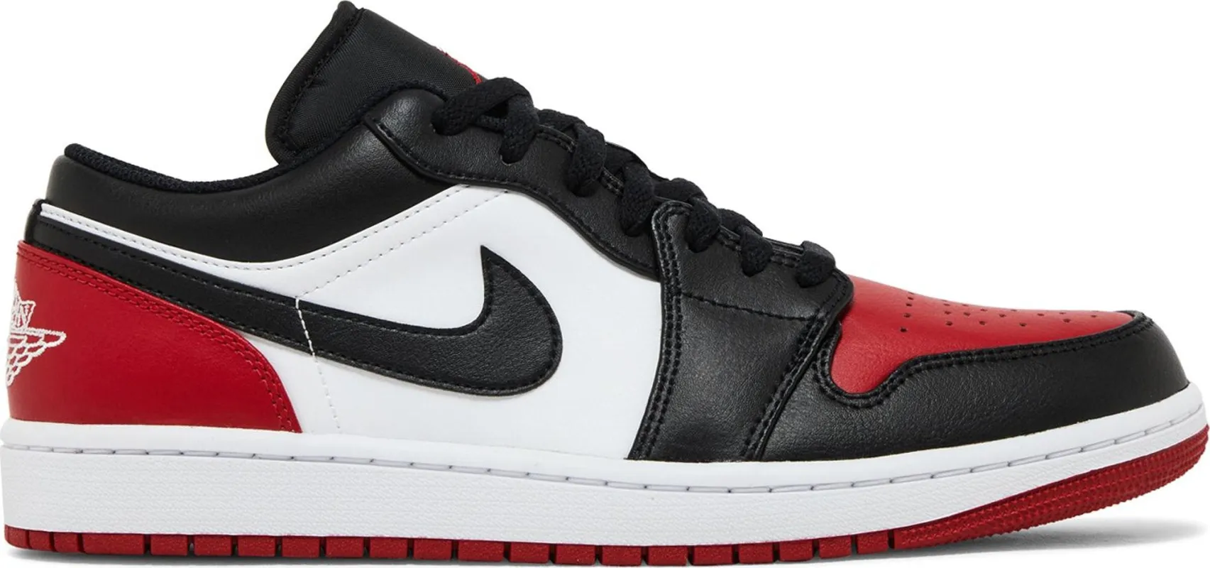 Air Jordan Men's Retro 1 Low 'Bred Toe 2.0' - 553558-161 sold by Zulily