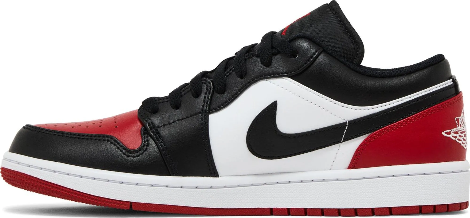 Air Jordan Men's Retro 1 Low 'Bred Toe 2.0' - 553558-161 sold by Zulily product image thumbnail 3