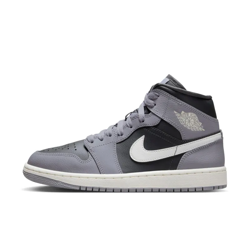 Air Jordan Women's Retro 1 Mid 'Cement Grey' (W) - Bq6472-022 sold by Zulily