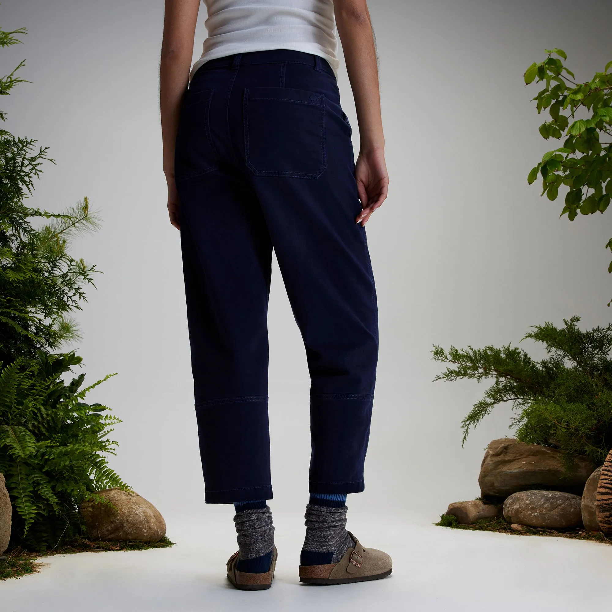 Alpine Design Women's Barrel Relaxed Fit High Rise Cropped Pants - Adw24905-Dn sold by Zulily product image thumbnail 2