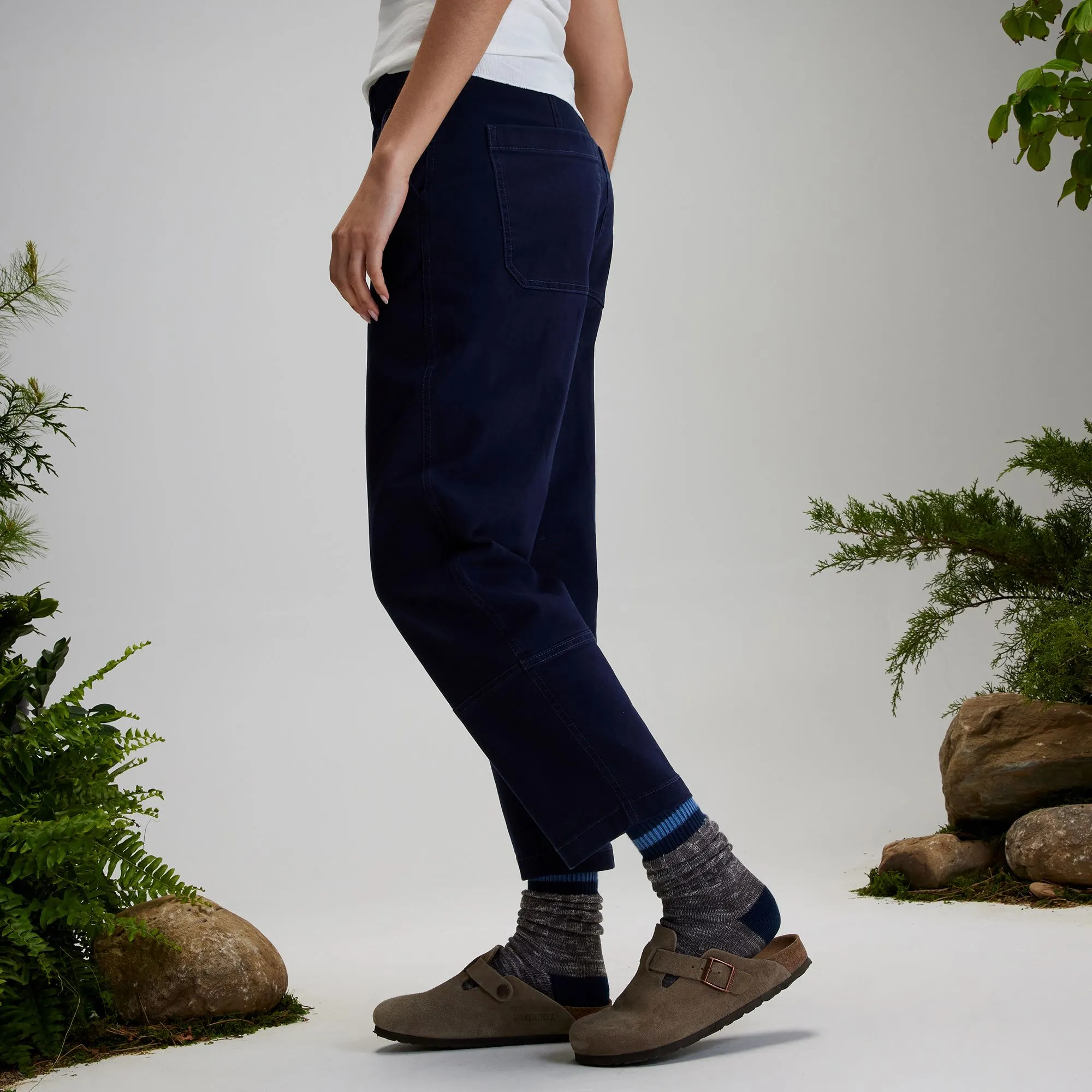 Alpine Design Women's Barrel Relaxed Fit High Rise Cropped Pants - Adw24905-Dn sold by Zulily product image thumbnail 3