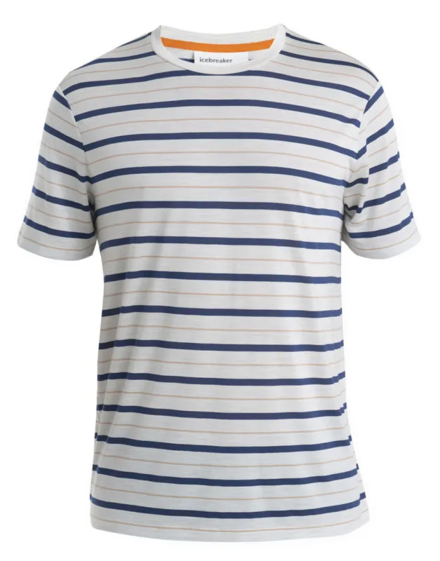Icebreaker Men's Merino Blend Wave Stripe T-Shirt Tee Shirt - Ib0A56Cj00I made by Icebreaker