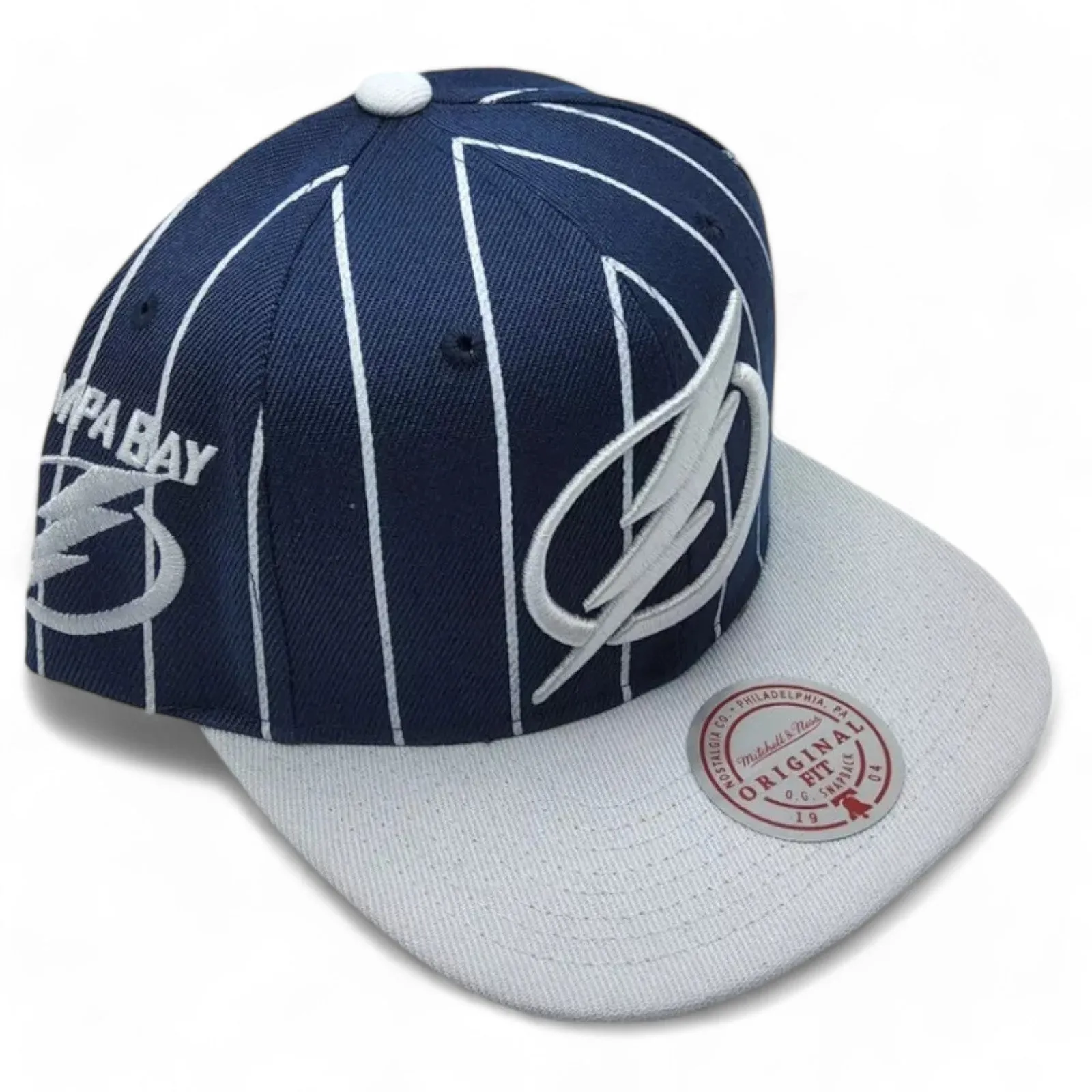 Mitchell & Ness Men's Nhl Team Pin Snapback Lightning - Navy-White sold by Zulily product image thumbnail 2