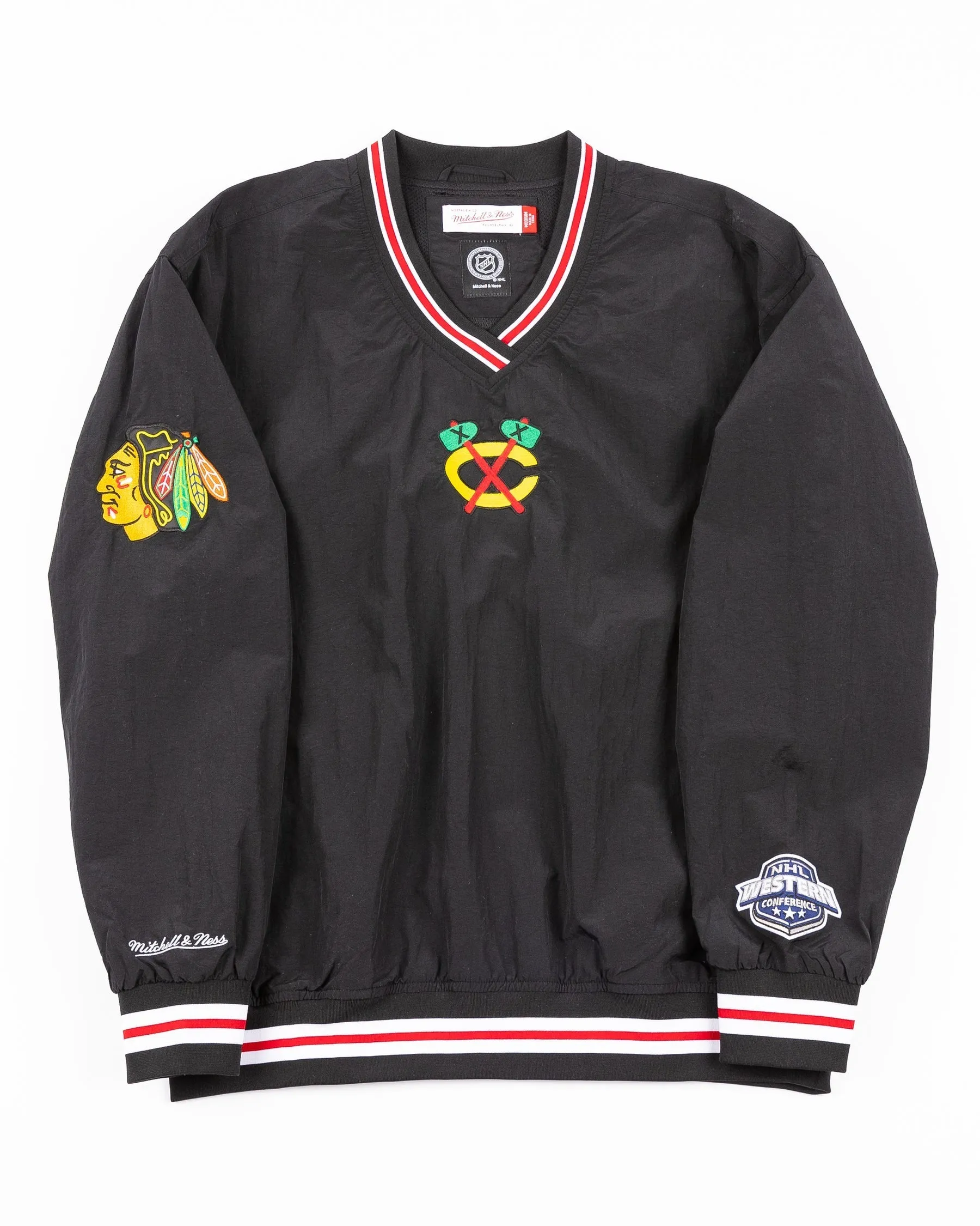 Mitchell & Ness Men's Nhl Classic Nylon Pullover Current Logo Blackhawks sold by Zulily