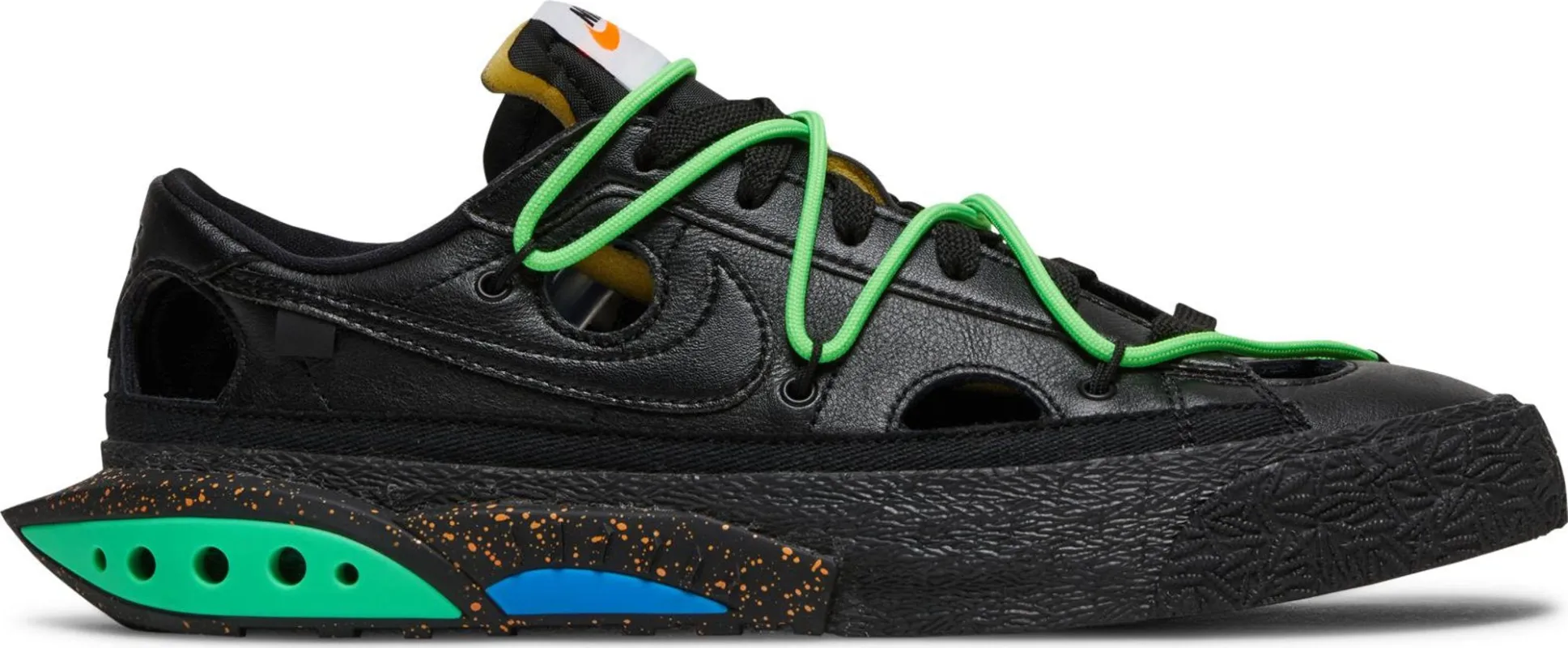 Nike Men's Blazer Low 'Off-White Black Electro Green' - Dh7863-001 sold by Zulily