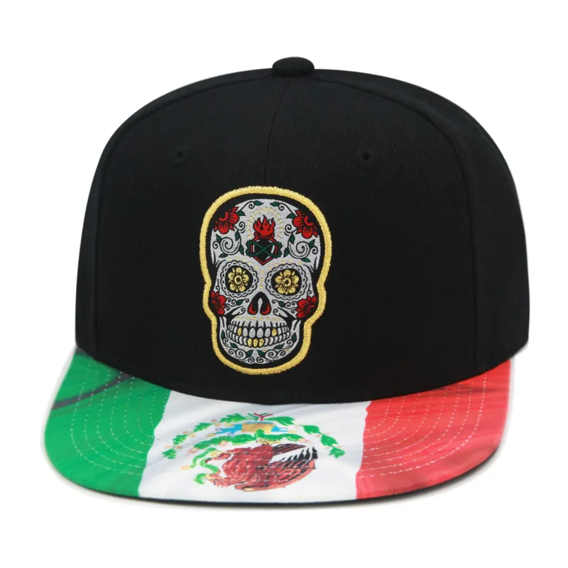 Mitchell & Ness Men's Branded Sugar Skull Snapback - Mexican Flag sold by Zulily