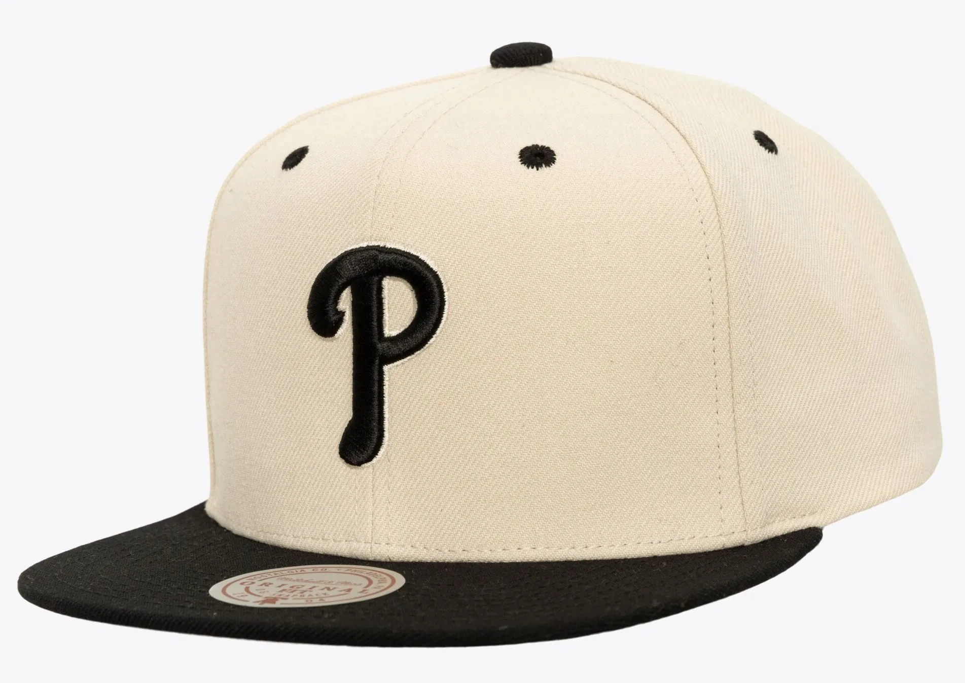 Mitchell & Ness Men's Mlb Evergreen Cream Black Snapback Phillies sold by Zulily