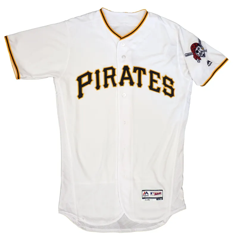 Majestic Men's Mlb Pittsburgh Pirates Authentic On Field Flex Base Jersey - Home White sold by Zulily