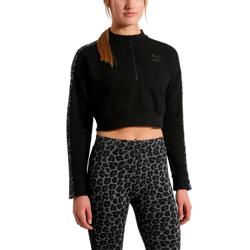 Puma Women's Wild Pack T7 Cropped Crew Tr - 578468-01 sold by Zulily