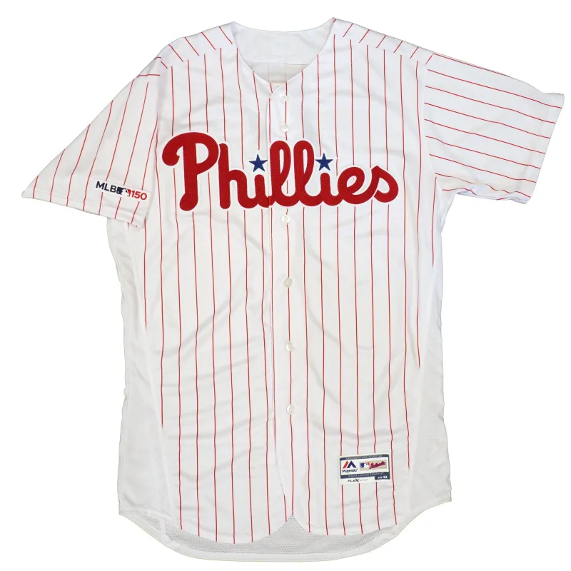 Majestic Men's Mlb Philadelphia Phillies Authentic On Field Flex Base Jersey - Home White sold by Zulily