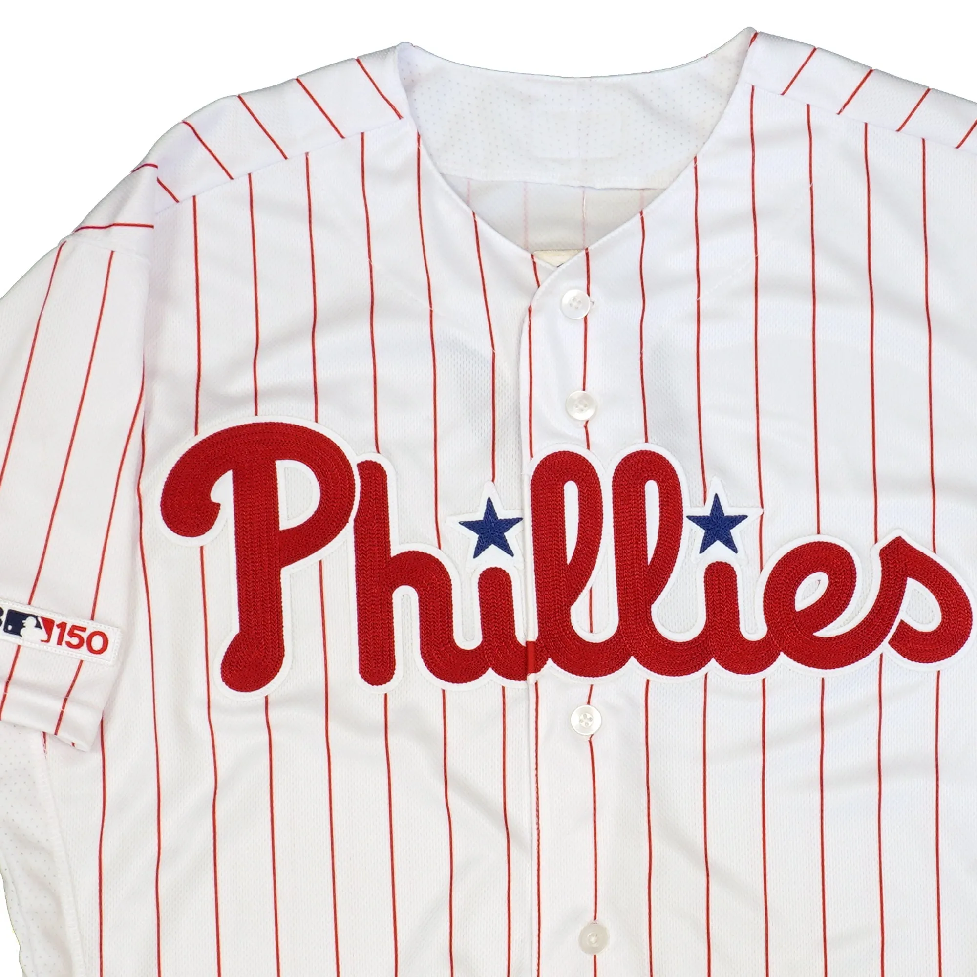 Majestic Men's Mlb Philadelphia Phillies Authentic On Field Flex Base Jersey - Home White sold by Zulily product image thumbnail 2