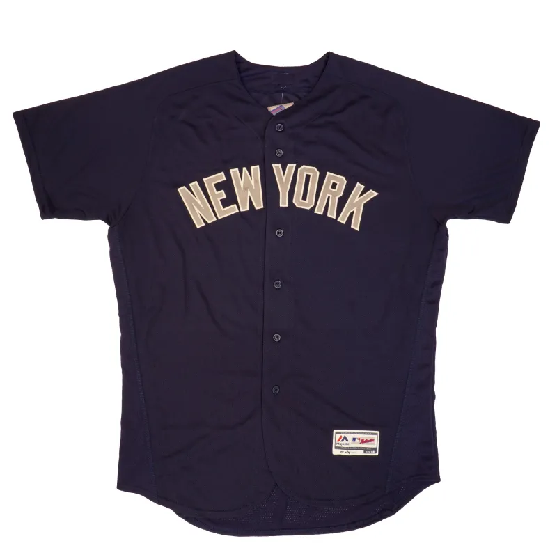 Majestic Men's Mlb New York Yankees Authentic On Field Flex Base Jersey - Navy Wordmark sold by Zulily