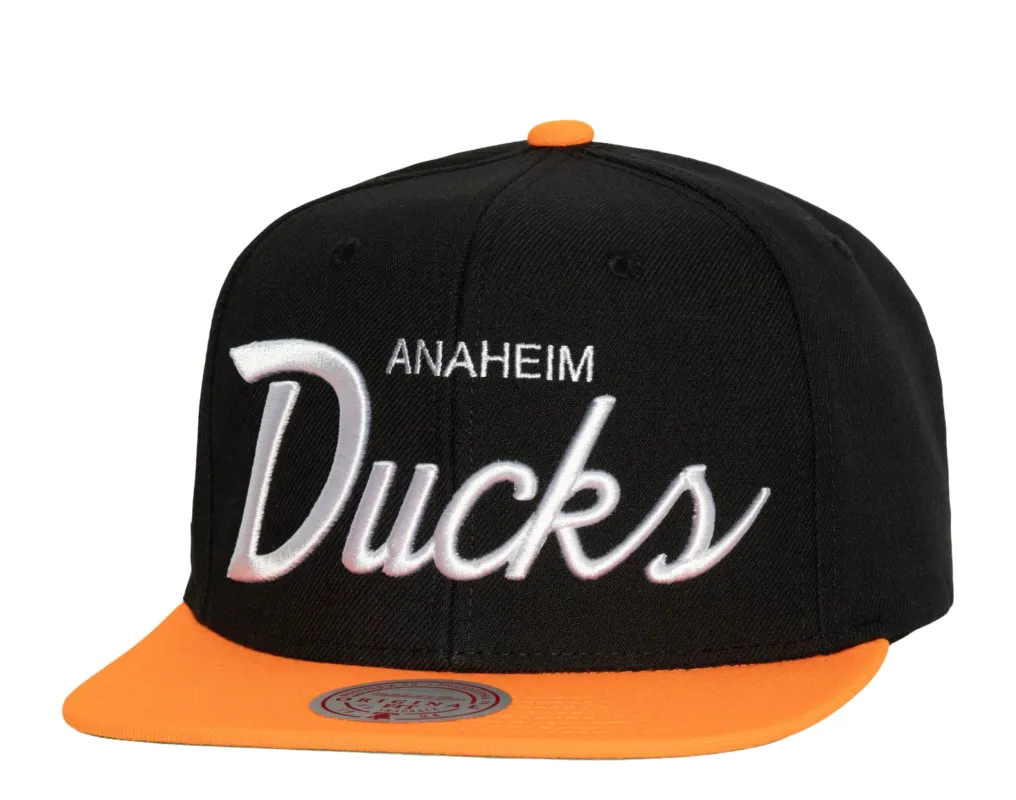 Mitchell & Ness Men's Nhl Vintage Script Snapback Ducks - Black sold by Zulily