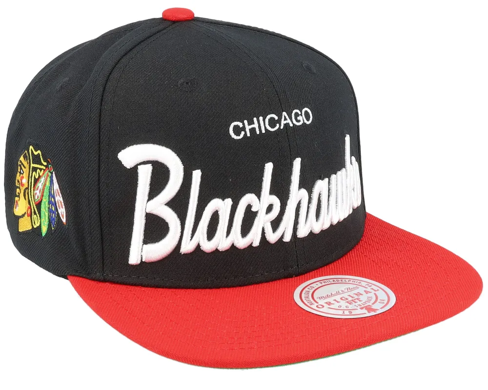 Mitchell & Ness Men's Nhl Vintage Script Snapback Blackhawks sold by Zulily