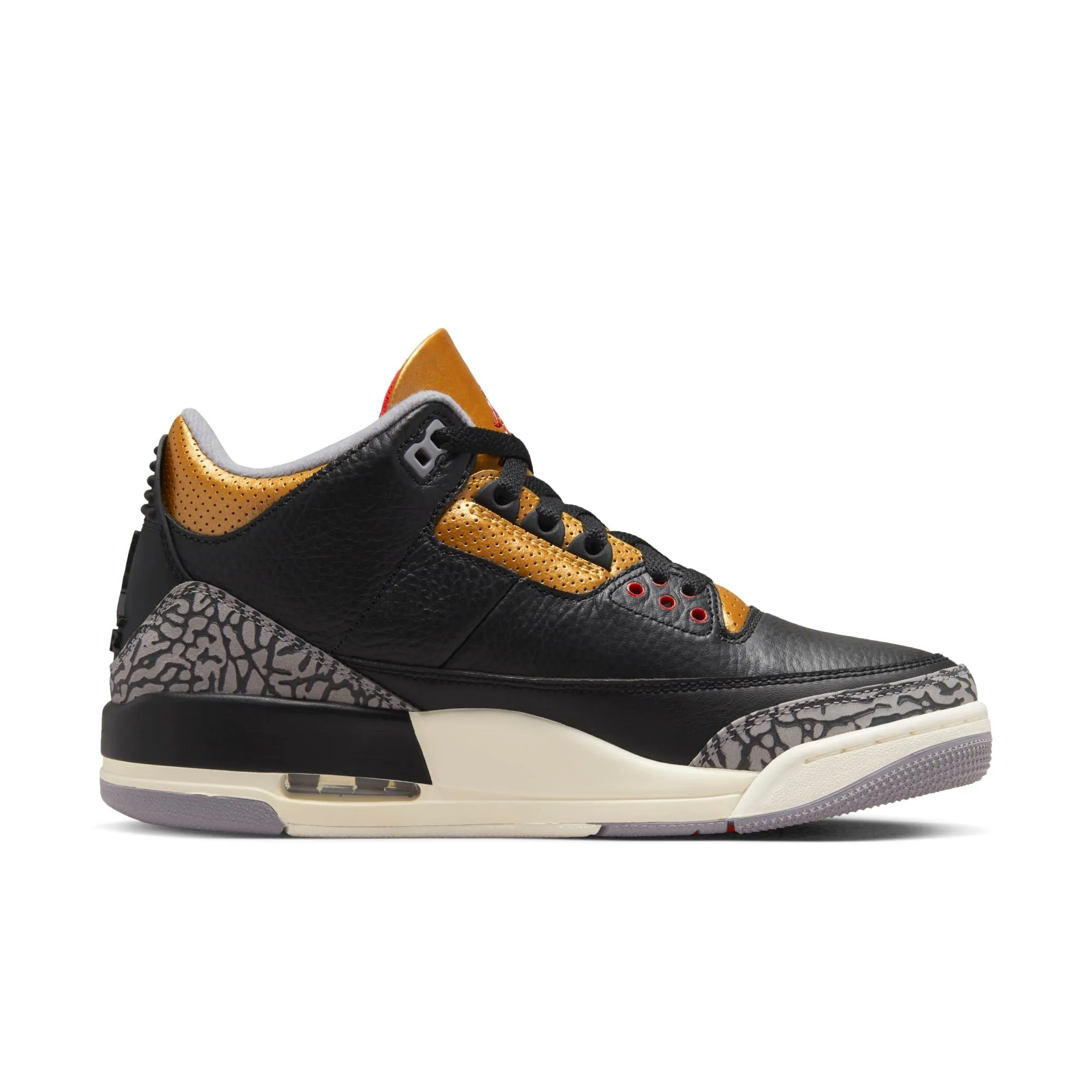 Air Jordan Women's Retro 3 'Black Cement Gold' - Ck9246-067 sold by Zulily product image thumbnail 3