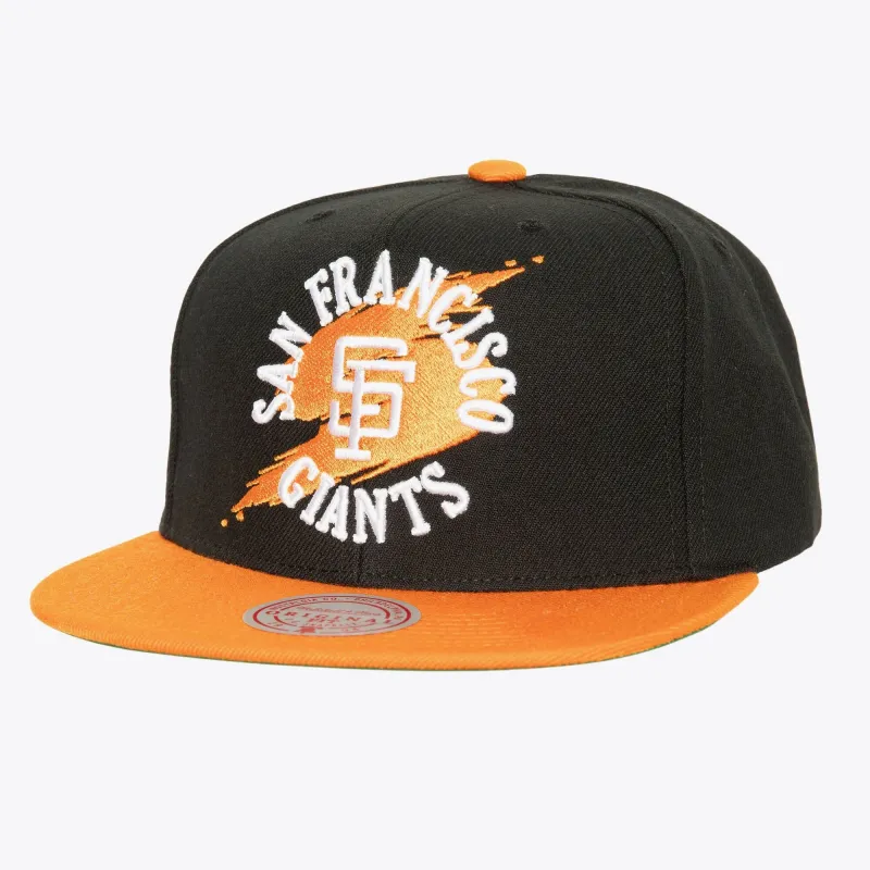 Mitchell & Ness Men's Mlb Circle Splash Snapback Coop Giants - Black sold by Zulily