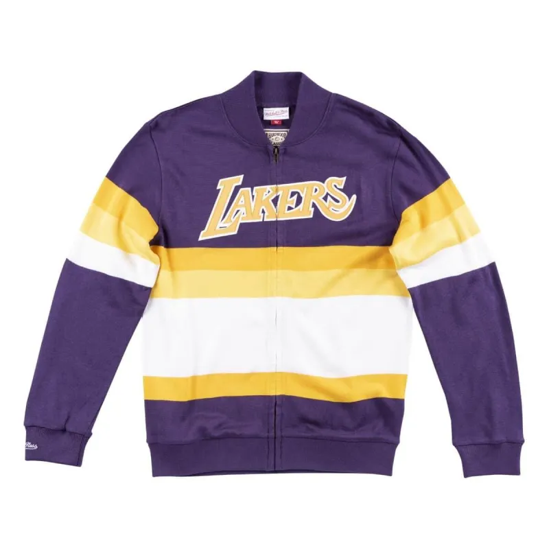 Mitchell & Ness Men's Nba Front Stripe Full Zip Sweater Los Angeles Lakers sold by Zulily