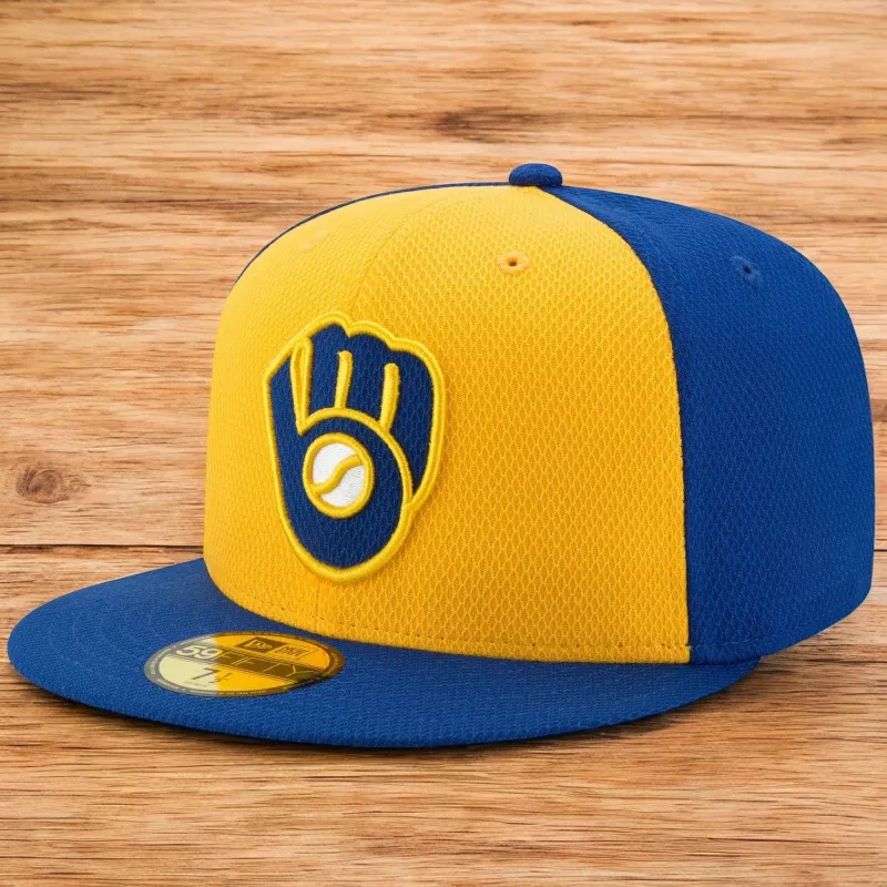 New Era Men's Mlb Diamond Era 59Fifty Fitted Cap Milwaukee Brewers - 10757950 sold by Zulily
